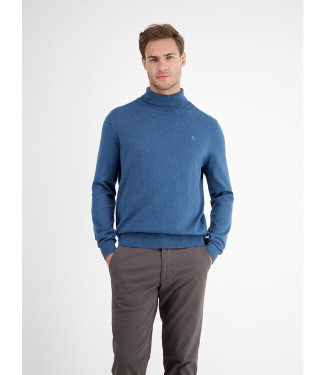 Lerros Heren trui met kol in 2 kleuren