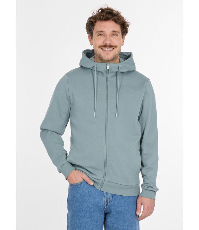 Ragwear The First Vegan Streetwear Heren vest met capuchon brozzy stone blue