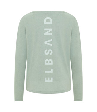 Elbsand Elbsand dames tira longsleeve soft sage melange Elbsand Elbsand dames tira longsleeve soft sage melange