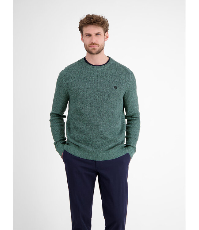 Lerros Lerros heren gebreide trui  FJORD BLUE