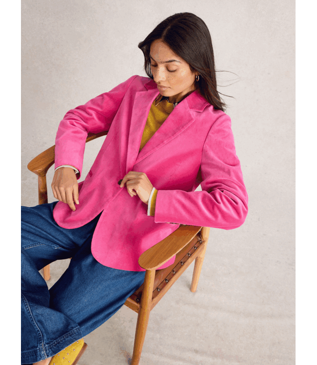 White Stuff White Stuff velvet blazer pink