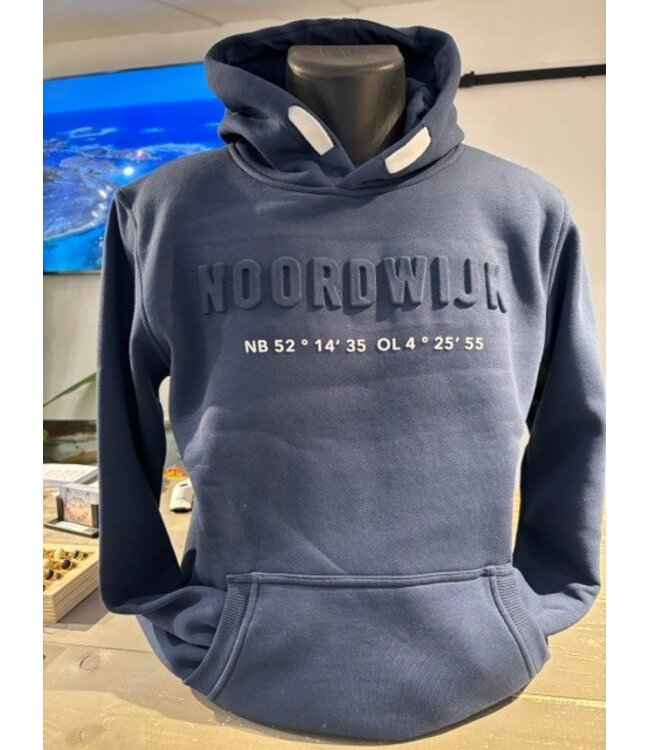 Unisex Noordwijk hoodie embossed NAVY