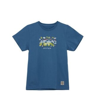 Van One Classic Cars Van One kinder t-shirt unisex puzzle blauw