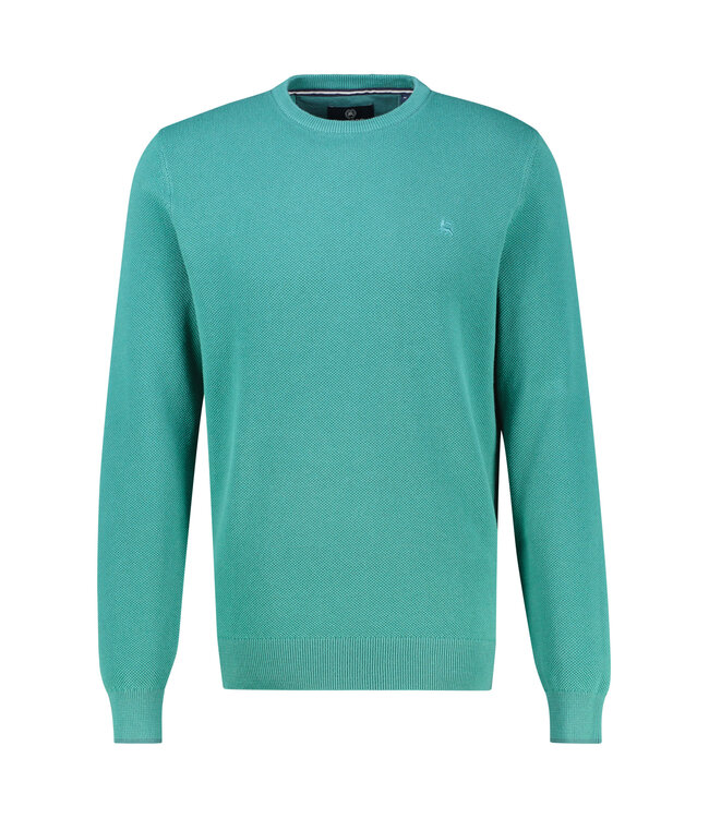 Lerros Heren longsleeve soft teal