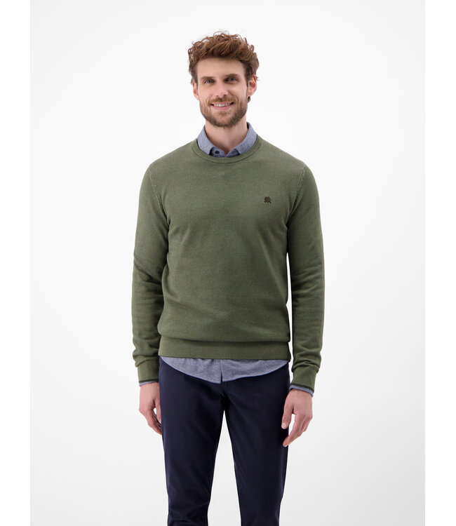 Lerros Heren longsleeve Nordic Olive
