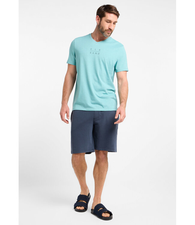 Elbsand Heren t-shirt V-hals Wave Melange