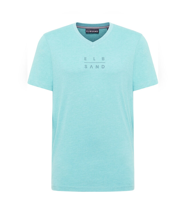 Elbsand Heren t-shirt V-hals Wave Melange