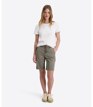 Timezone Dames katoenen korte broek kitt brown