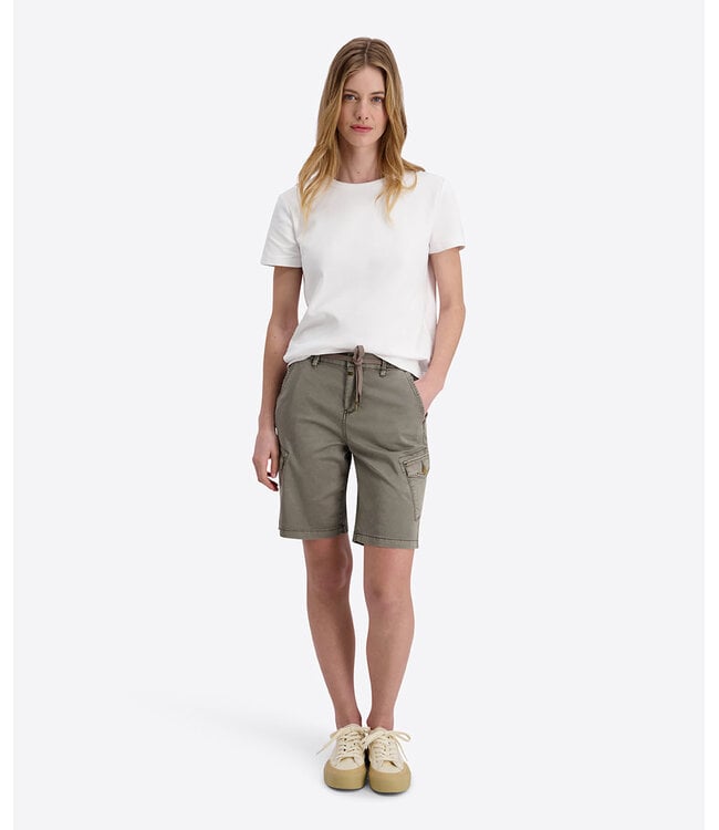 Timezone Dames katoenen korte broek kitt brown