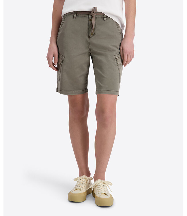 Timezone Dames katoenen korte broek kitt brown