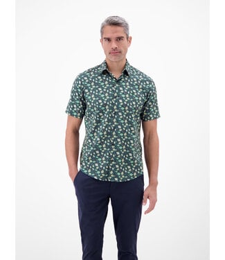 Lerros Lerros overhemd met korte mouwen soft teal