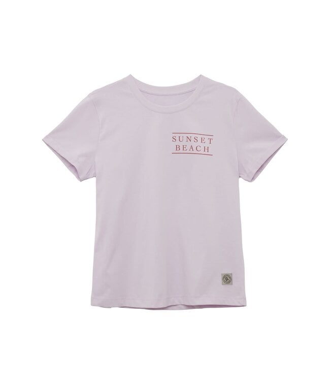 Van One Classic Cars Dames t-shirt SUNSET BEACH lila