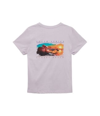 Van One Classic Cars Van One dames t-shirt SUNSET BEACH lila