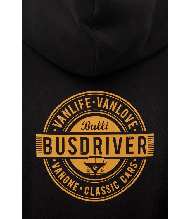 Van One Classic Cars Heren zip-hoodie BUSDRIVER zwart