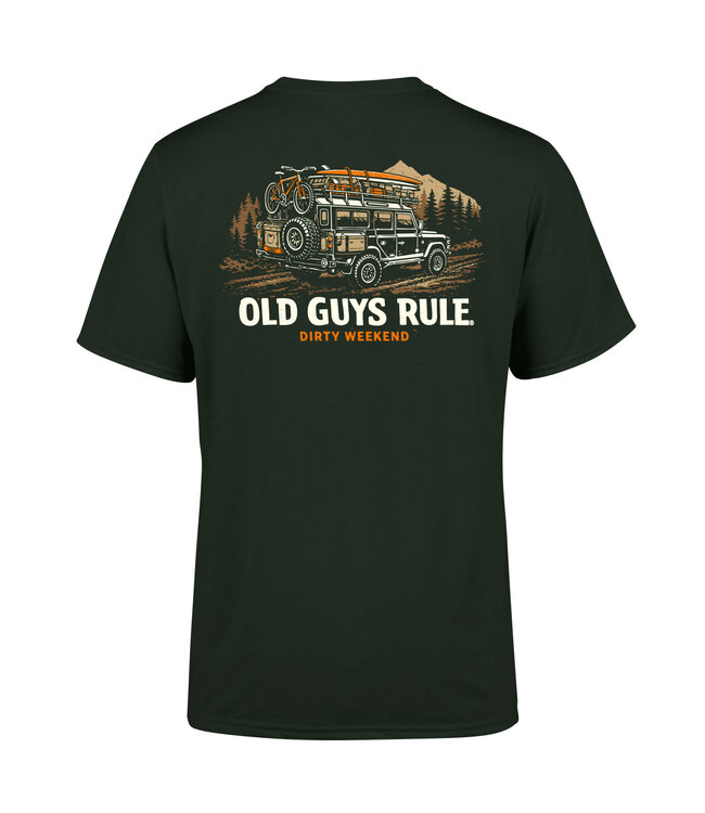 Old Guys Rule t-shirt DIRTY WEEKEND V forest