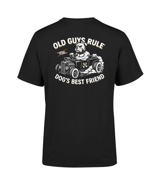 Old Guys Rule t-shirt DOGS BEST FRIEND V black