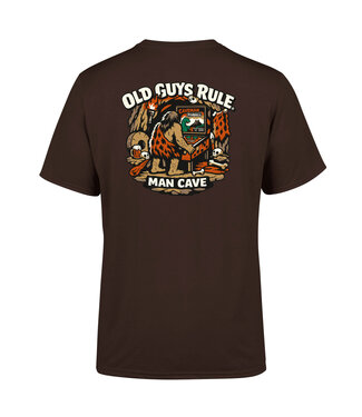 Old Guys Rule Old Guys Rule t-shirt MAN CAVE dark chocolate