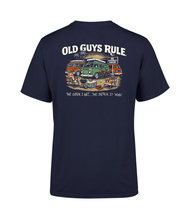 Old Guys Rule t-shirt PARKING LOT IV navy