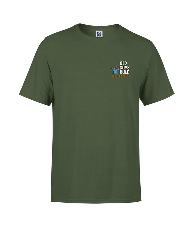 Old Guys Rule t-shirt SHED HAPPENS III military green
