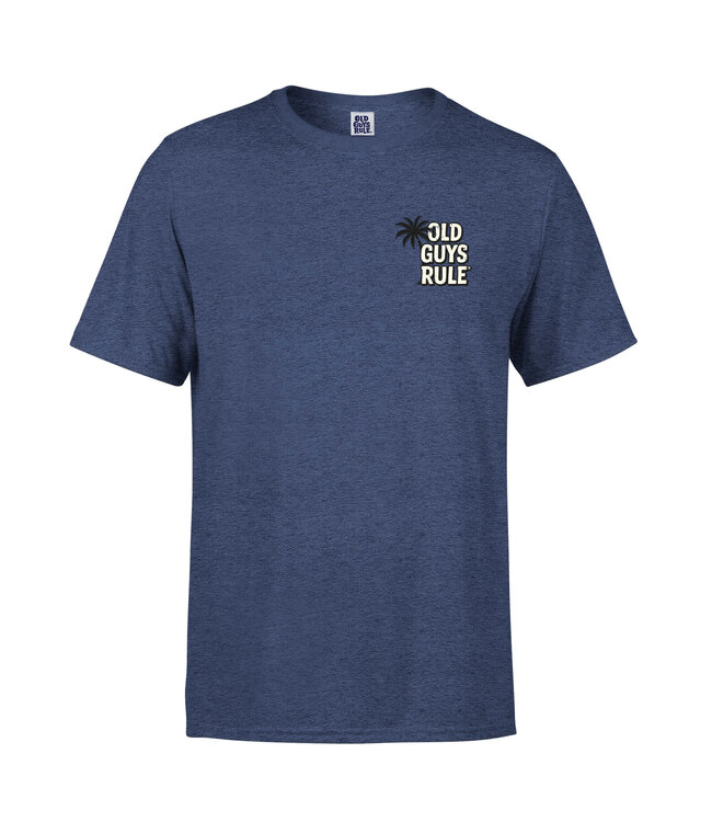 Old Guys Rule T-shirt STACKED AND STOKED  heather navy