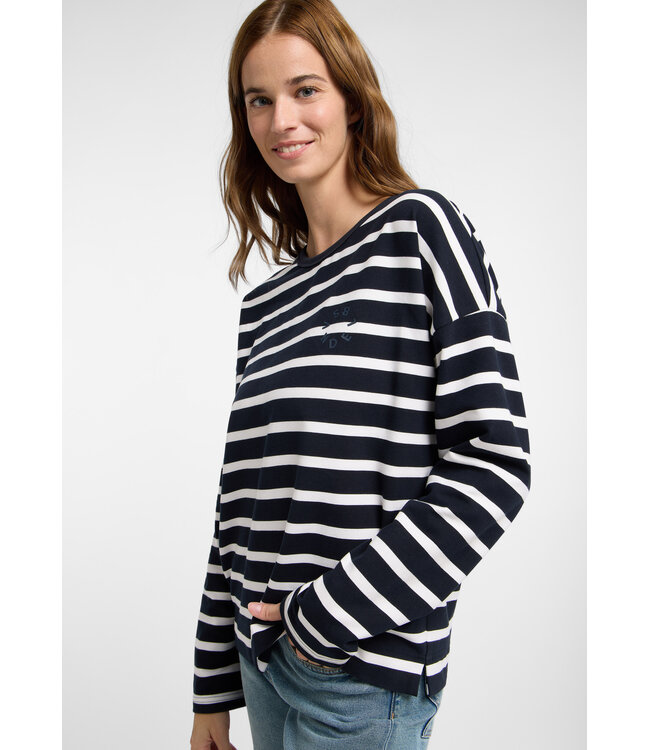 Elbsand Dames sweatshirt  elva  coldwater_stripe