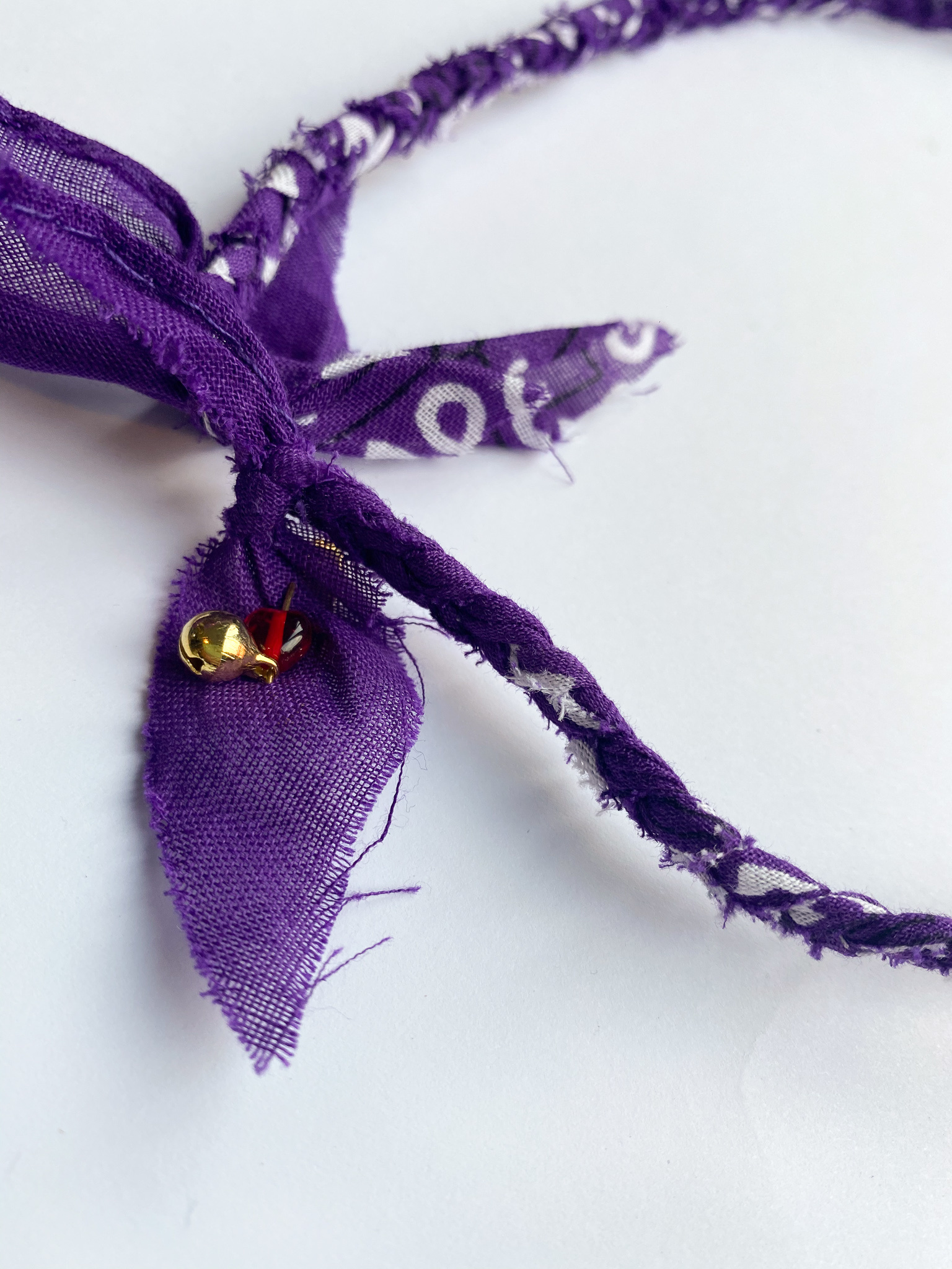 BANDANA NECKLACE - PURPLE-2