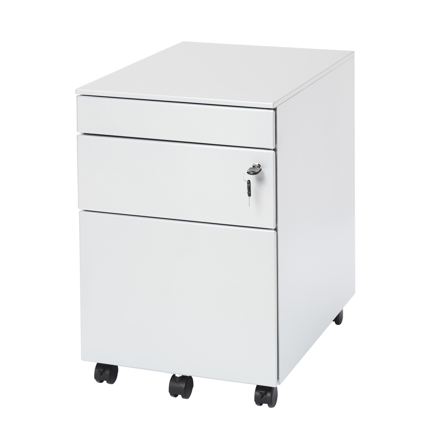 Rollcontainer | und Designmöbel 3 Weiß Schubladen RMOffice - | Profi R&M Büro-