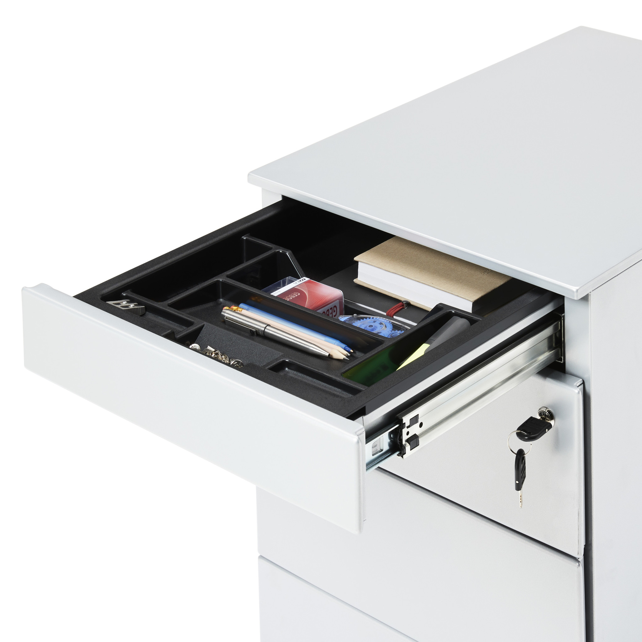 RMOffice Profi Rollcontainer | Weiß Schubladen und Designmöbel - | 3 Büro- R&M