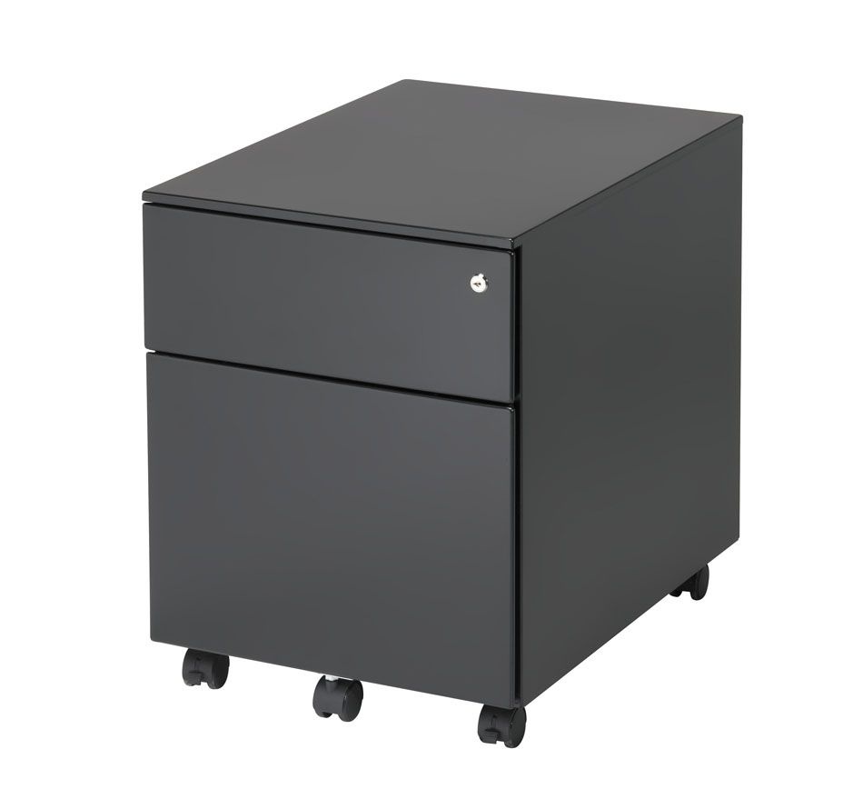 RMOffice Budget Rollcontainer | 2 Schubladen | Schwarz - R&M Büro- und  Designmöbel