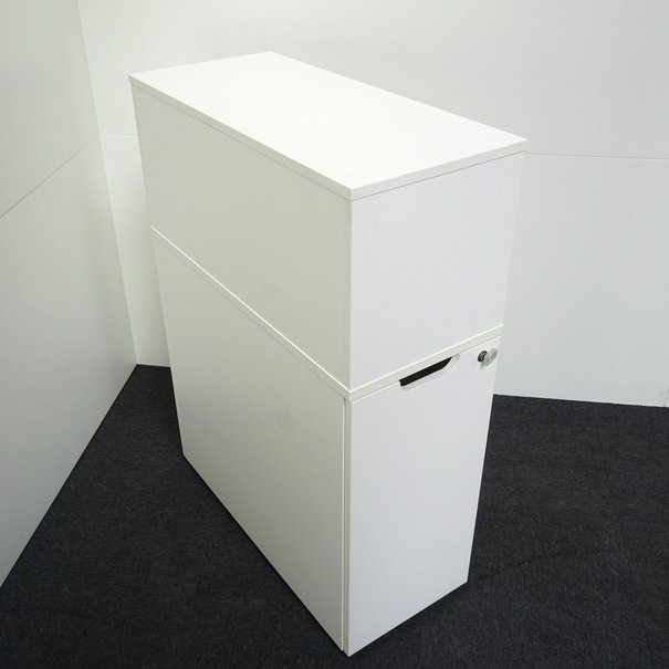 RMOffice Apothekerschrank | Schubladenauszug | Rechte Seite | Weiß | Höhe 110 cm