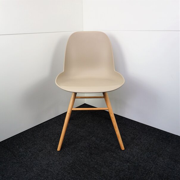 Zuiver Zuiver Albert Kuip Design Stuhl | Kunststoff | Holz | Beige