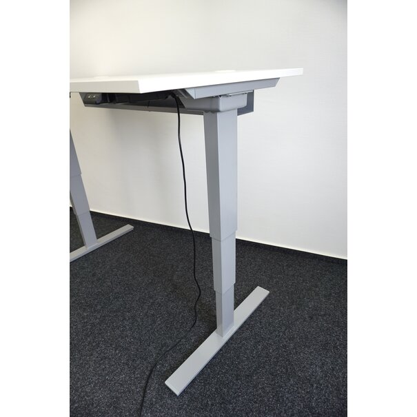 Elektrisch Sitz-/Steh Schreibtisch | 150 x 80 cm | Weiß | 64 - 120 cm