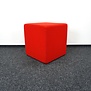 Drisag Hocker | Pouf | Quadratisch  | Rot | Höhe 49 cm