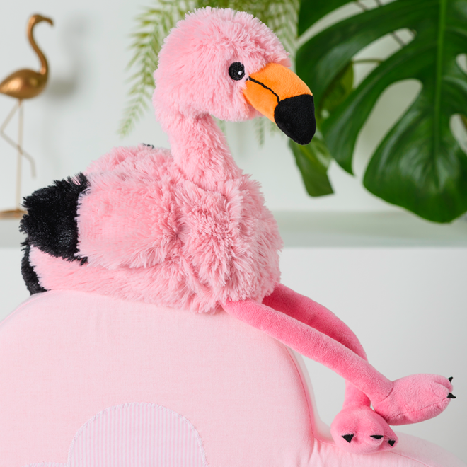 Warmies Magnetronknuffel Flamingo
