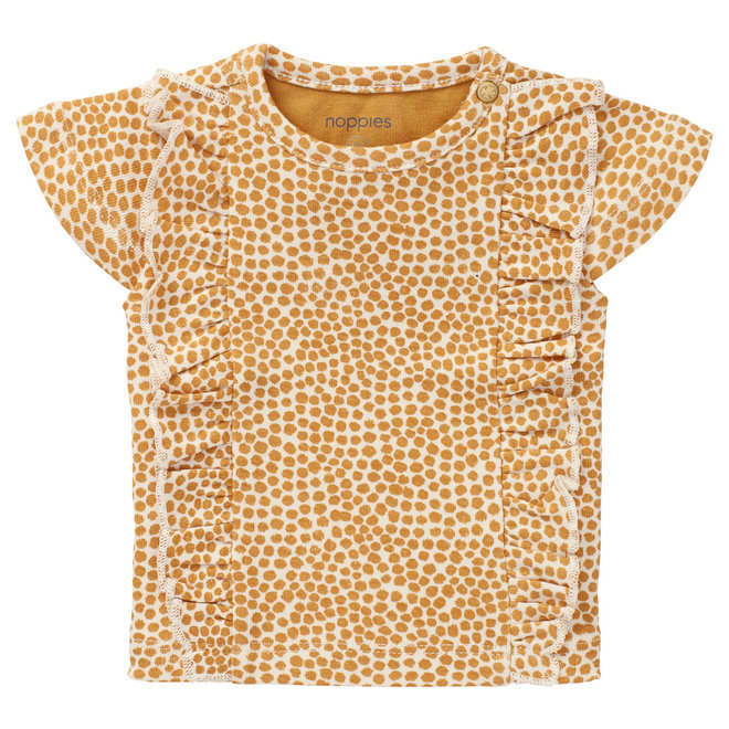 Noppies Girls Tee Shortsleeve Alcorcón allover print Amber Gold
