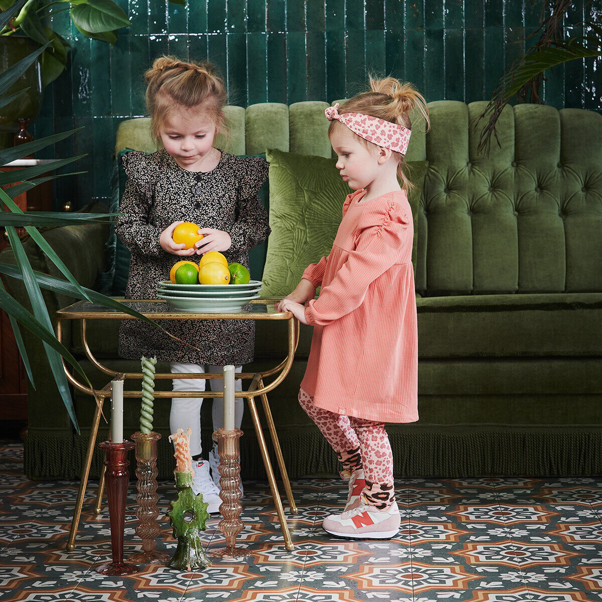 Z8 Mini Jurkje Calmy Apricot/AOP Kids Fashion