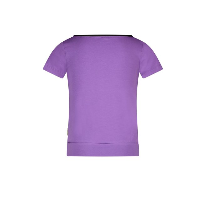 B.Nosy Short Sleeve T-shirt With Fancy Chest Arwork Purple