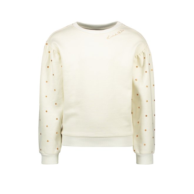 Like Flo Sweater Sweater Dotted Sleeve Off White