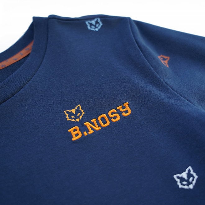 B-Nosy Boys Small Fox Ao Sweater With Embro On Chest Navy