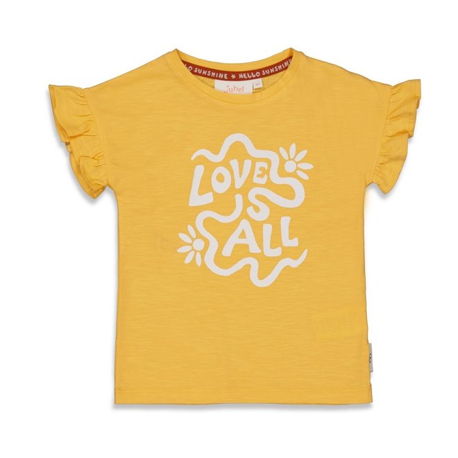 Jubel T-shirt Love Have A Nice Daisy Geel