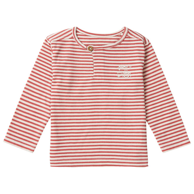 Noppies Baby Boys T-shirt Travilah Long Sleeve Stripe Tandori Spice