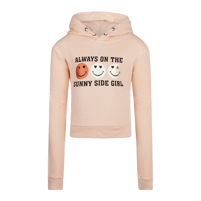 Noway Monday Girls Sweater With Hood Ls  Faded Peach R50083-1