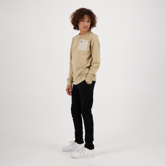 Raizzed Boys Concord Crew Neck Sweater White Paper