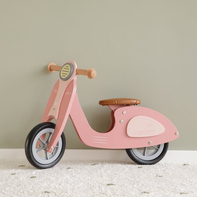 Little Dutch Houten Loopscooter Roze