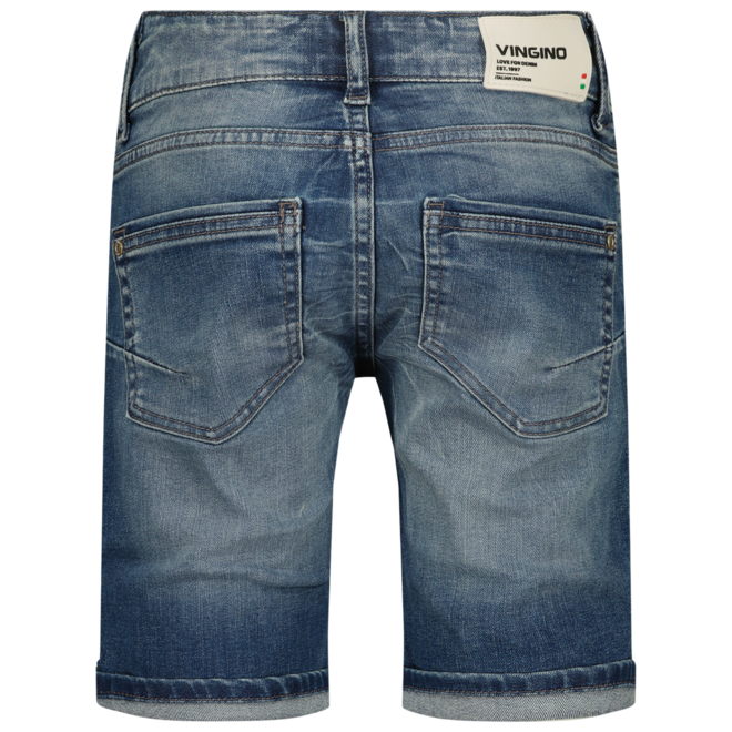 Vingino Boys Short Jeans Charlie Mid Blue Wash