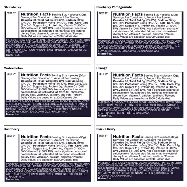 GU Gu Chews Blueberry Pom