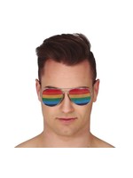 Feestkleding Breda Bril met regenboog glazen