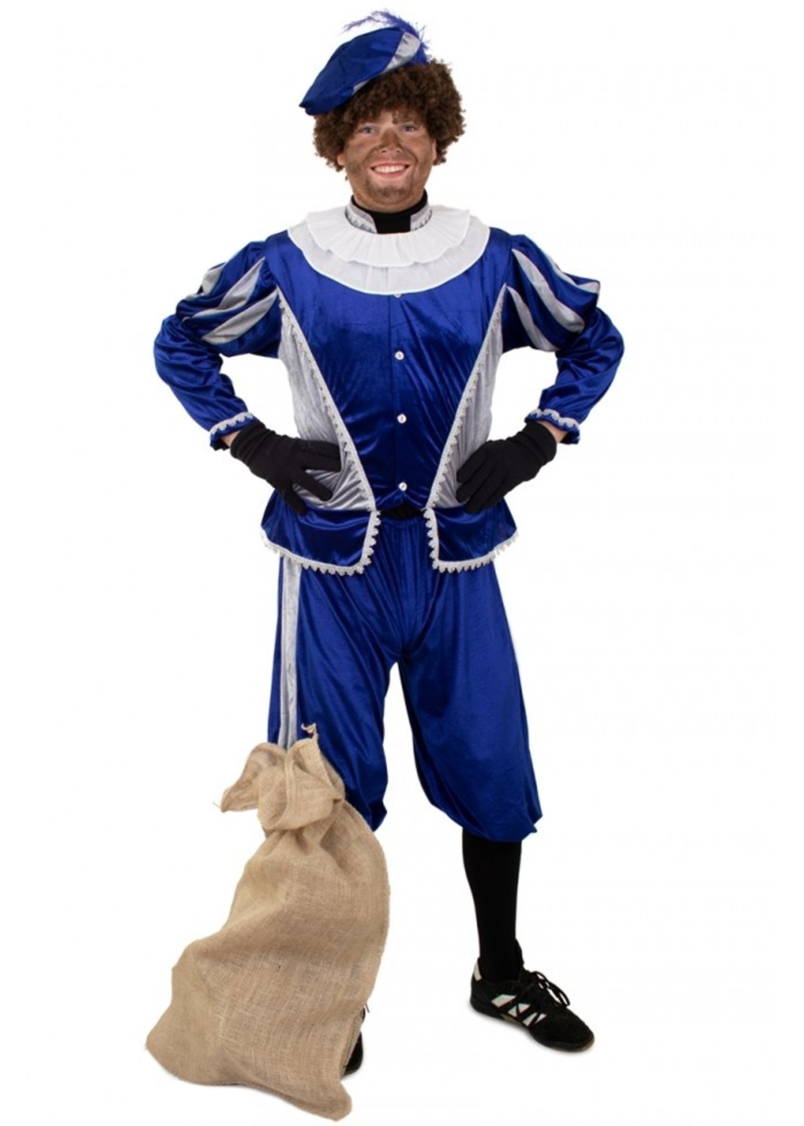 Feestkleding Breda Piet kostuum blauw/zilver Unisex