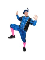 Haza-Witbaard Piet velours blauw/zwart