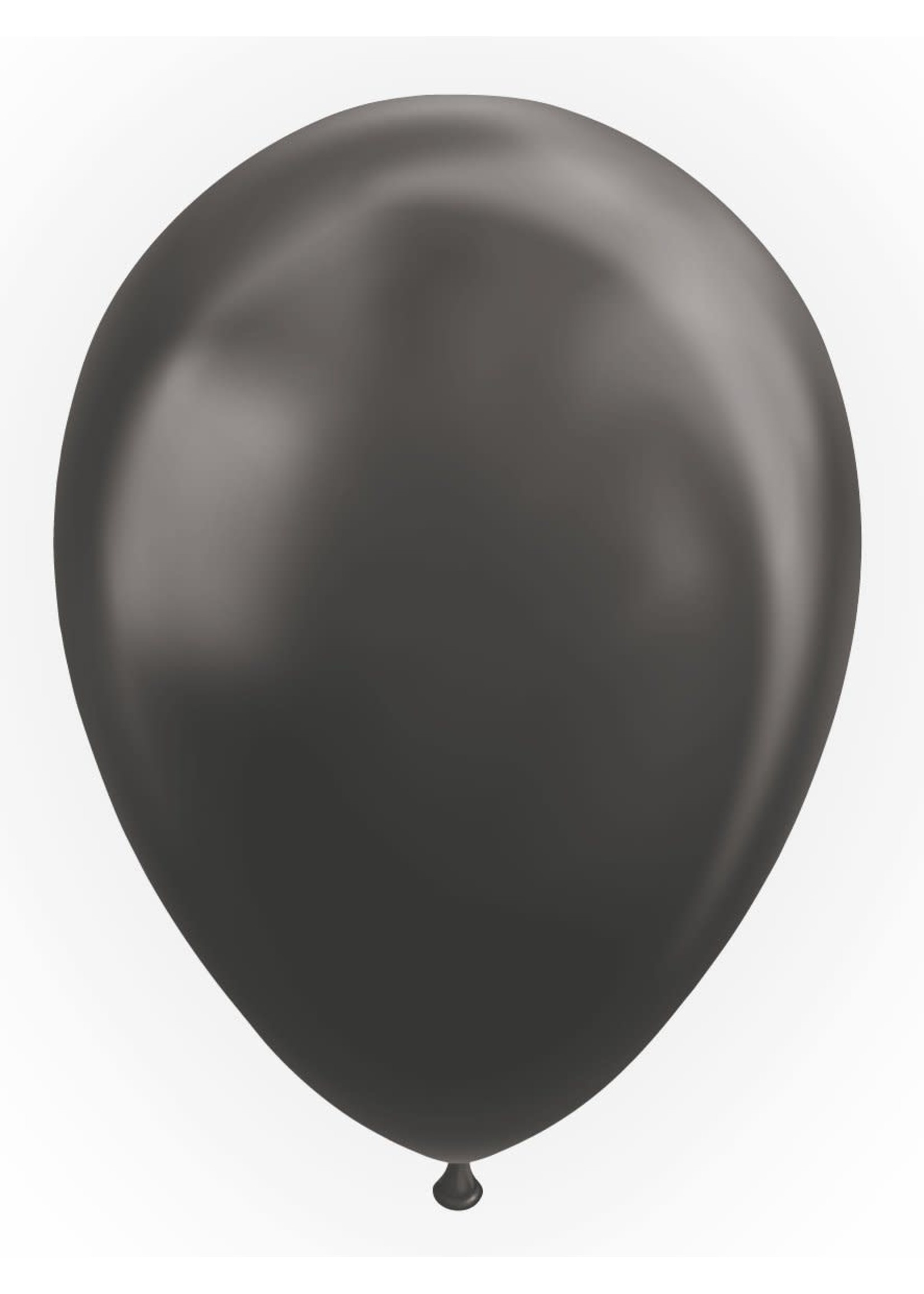 Feestkleding Breda Ballonnen metallic zwart 25 stuks